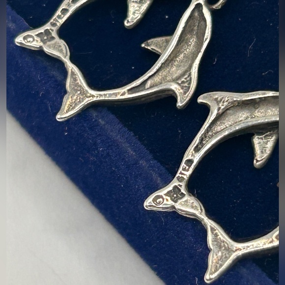 Silver Dolphin Earrings - Picture 5 of 8